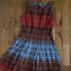 Fit and Flare Multi Color Dress